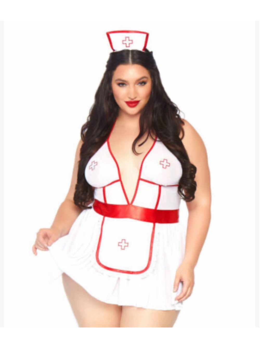 NEW Leg Avenue 3 PC Nightshift Nurse Costume Lingerie Plus Size